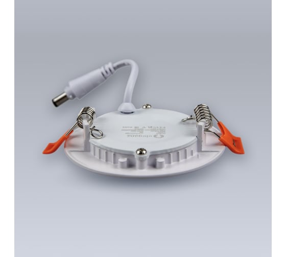 Светодиодная встраиваемая панель ELEGANZ металл белый Круг 3W тёплая 3000К 220V, 1шт 1485