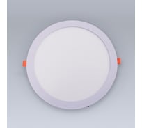 Светодиодная встраиваемая панель ELEGANZ металл белый Круг 24W теплая 3000К 220V, 1шт 1481