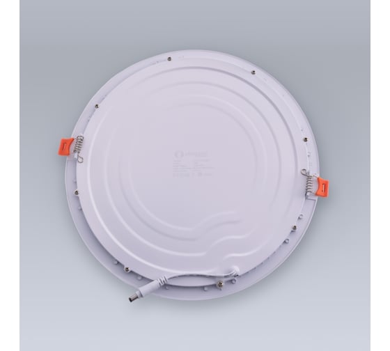 Светодиодная встраиваемая панель ELEGANZ металл белый Круг 24W теплая 3000К 220V, 1шт 1481
