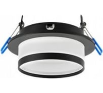 Светильник встраиваемый Ecola GX53 H4 SP5372 спот с полосой Черный матовый 110x65 (к+) SR532BECB