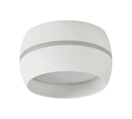 Светильник накладной Ecola GX53 SP5381 спот свера углубленный Белый с матовой полосой легкий 90x52 SL531WECB