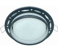 Светильник встраиваемый Ecola GX53 H4 SP5332 спот точки-полоски по кругу матовый Черный/Алюм 110x52 (к+) SP532BECB