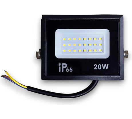 Прожектор KRASO 20W черный 6500K 2000Лм 20Вт (100x80x25мм) PZ-20c