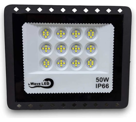 Прожектор KRASO 50W черный 6000К 4250Лм 50Вт AC195-240В 237x172x32мм PZ-50c