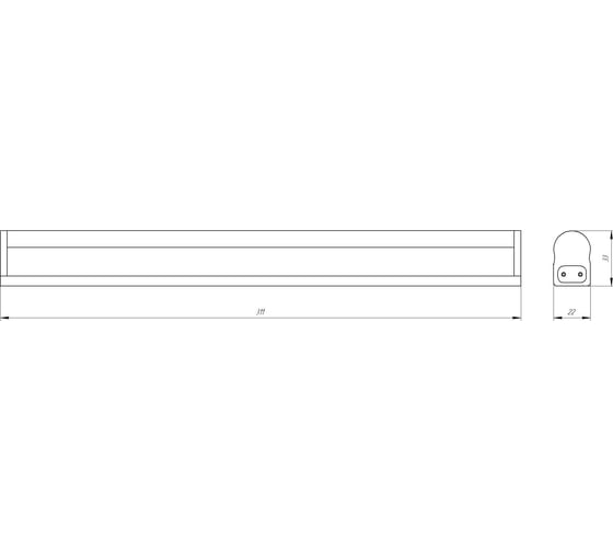Линейный светильник ЭРА LED LLED-01-04W-6500-W Б0033303