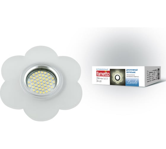 Декоративный встраиваемый светильник Fametto DLS-L126 GU5.3 CHROME MATT CLEAR серия Luciole UL-00001412