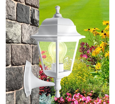 Садово-парковый светильник ЭРА НБУ 0460001 Леда настенный, белый Б0048113