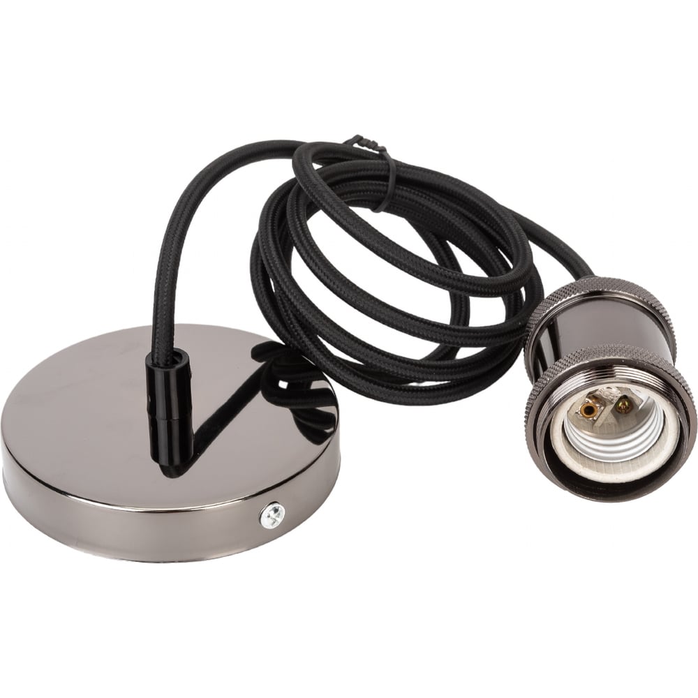 Подвесной патрон IEK, E27 со шнуром 1,5м RETRO черный EPA12-04-02-K02 ...