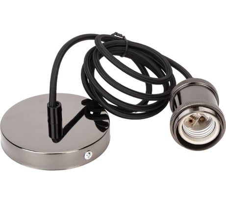 Подвесной патрон IEK, E27 со шнуром 1,5м RETRO черный EPA12-04-02-K02