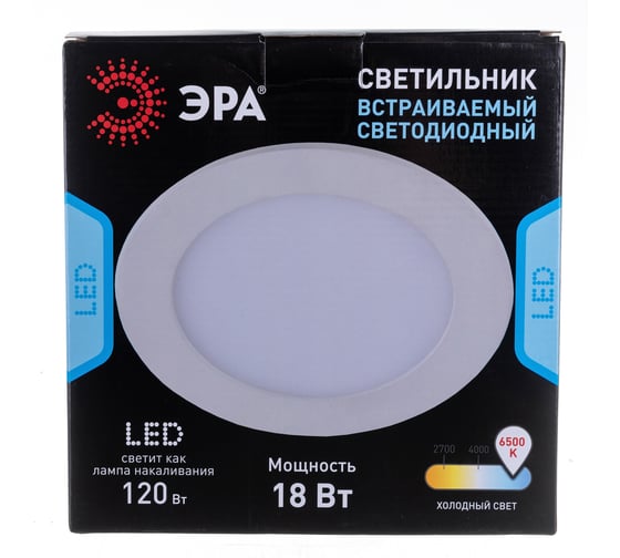 Светодиодный светильник ЭРА LED 1186K/1 круглый, LED, 18W, 220V, 6500K, 20/360 Б0049553