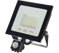 Прожектор светодиодный Very с датчиком движения 50Вт, 6500К, IP54, черный, шт 89-2-655