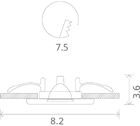 Встраиваемый светильник Arte Lamp AQUA A5440PL-1CC