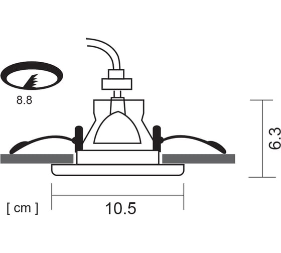Встраиваемый светильник Arte Lamp TAURUS A6663PL-1BK