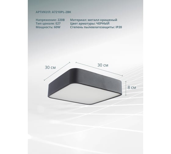 Потолочный светильник Arte Lamp COSMOPOLITAN A7210PL-2BK