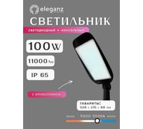Консольный светодиодный светильник ELEGANZ 100W с регулируемым кронштейном 5000-5500К, 1шт EL-UT-LD43-100
