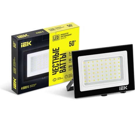 Светодиодный прожектор IEK СДО 06-50, черный, IP65, 4000K LPDO601-50-40-K02