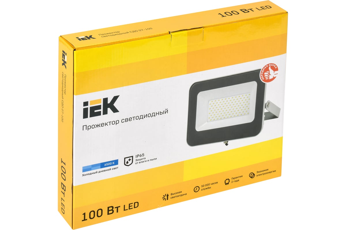 Светодиодный прожектор IEK СДО 07-100, серый, IP65 LPDO701-100-K03 .