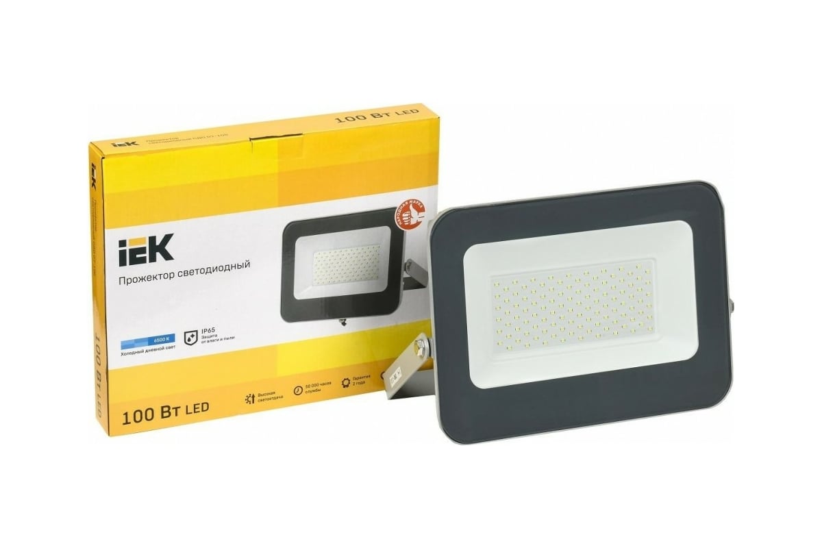 Светодиодный прожектор IEK СДО 07-100, серый, IP65 LPDO701-100-K03 .