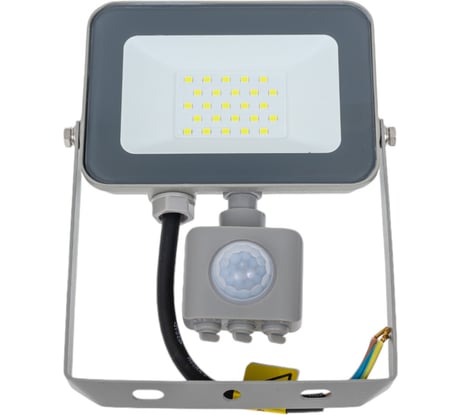 Светодиодный прожектор IEK СДО 07-20Д, серый, с датчиком движения, IP54 LPDO702-20-K03