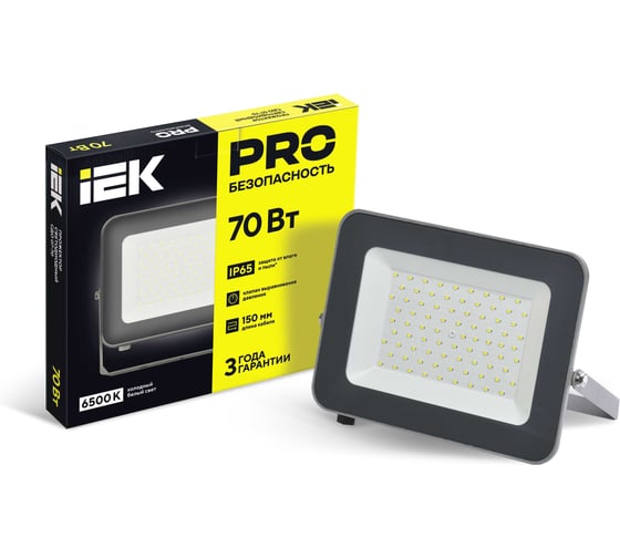 Светодиодный прожектор IEK СДО 07-70, IP65 LPDO701-70-K03