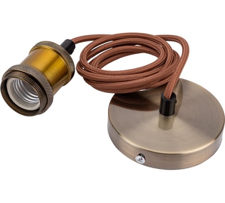 Подвесной патрон IEK, E27, со шнуром 1,5м, RETRO золото EPA12-04-02-K22