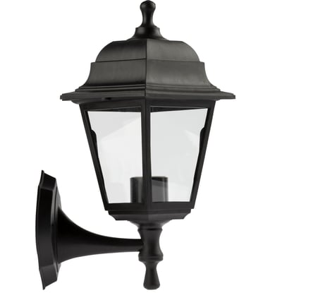 Настенный садово-парковый светильник ЭРА НБУ 0460001 Леда черный, четырехгранный Б0048111