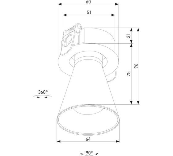 Светильник встраиваемый светодиодный Elektrostandard Bell 8W 3000K белый a068060
