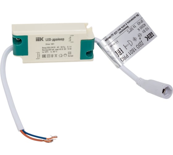 Светильник IEK LED ДВО, 1801, PRO, белый, круг, 10вт, 4000K, IP40 LDVO0-1801-10-4000-K01