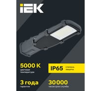 Консольный светодиодный светильник IEK LED ДКУ, 1002-30Д, 5000К, IP65, серый LDKU0-1002-030-5000-K03
