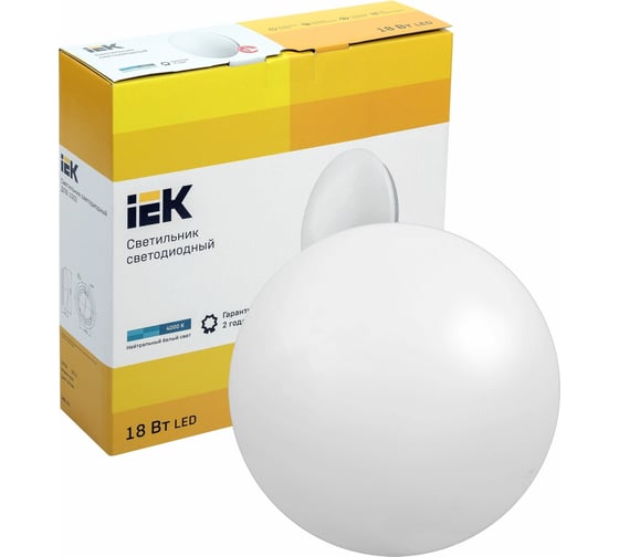 Светодиодный светильник IEK LED ДПБ, 1002, 18вт, IP20, 4000K, круг, белый LDPB0-1002-18-4000-K01