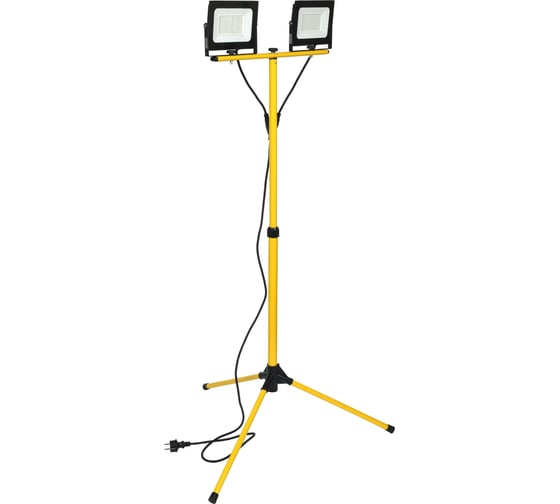 Прожектор IEK, LED СДО 06-2x50Ш штатив 6500К IP65 черный LPDO606-2X050-65-K02