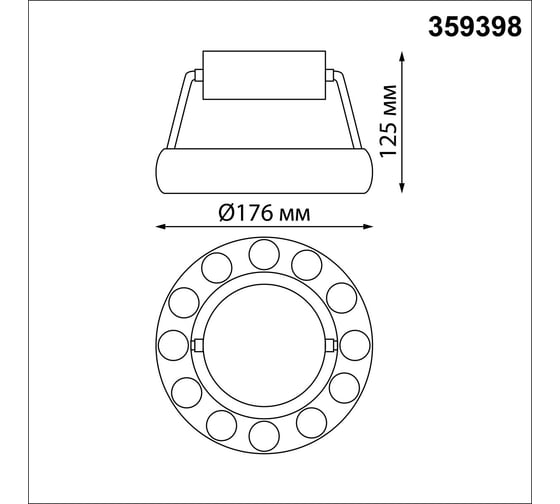 Светильник накладной NOVOTECH светодиодный LED 12W вниз 5W вверх TUR 359398