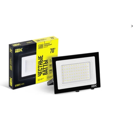 Светодиодный прожектор IEK СДО 06-70 черный IP65 6500 K LPDO601-70-65-K02