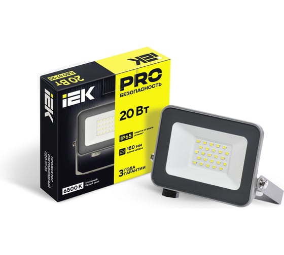 Прожектор IEK, СДО 07-20 светодиодный серый IP65 LPDO701-20-K03
