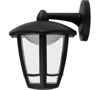 Садово-парковый светильник ЭРА ДБУ 078006 Дели 3 черный 6 гранный настенный IP44 светодиодный 8Вт 300 Б0064274