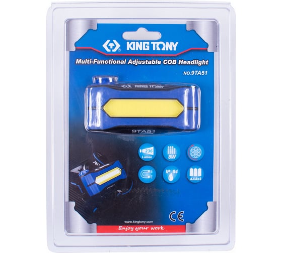 Светодиодный налобный фонарь KING TONY 1 Led COB 9TA51