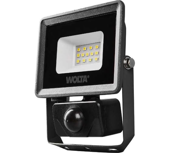 Светодиодный прожектор 10Вт 5700K IP65 900лм с датчиком Wolta WFL-10W/08S 1
