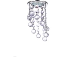 Светильник Ecola MR16 CR1007 GU5.3 Glass Стекло Круг с большими хрусталиками на подвесе "под скос" Прозрачный / Хром 84x170 FU16RVECB