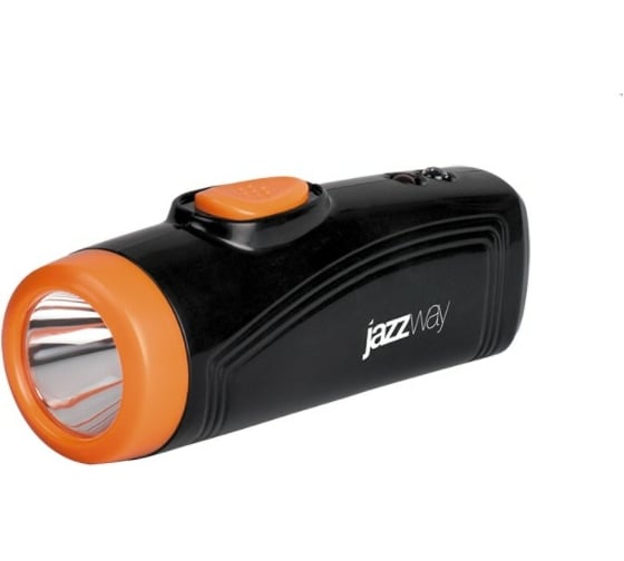 Фонарь JazzWay Accu1-L1W-bk черный, Li-ion, промо 5006737