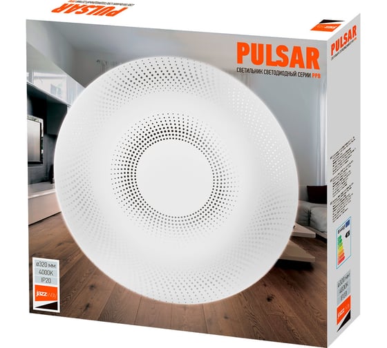 Светодиодный светильник Jazzway декоративный PPB Pulsar 32Вт 4000К IP20 d320х60 настенно-потолочный бытовой овой 5024748