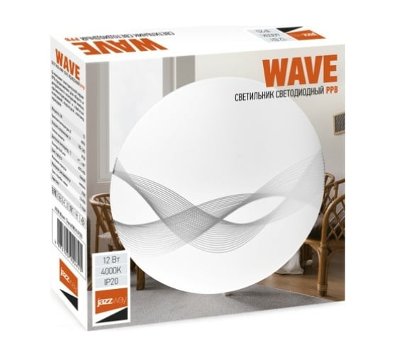 Светодиодный светильник Jazzway декоративный PPB Wave 12Вт 4000К IP20 d215х50 настенно-потолочный бытовой 5024625