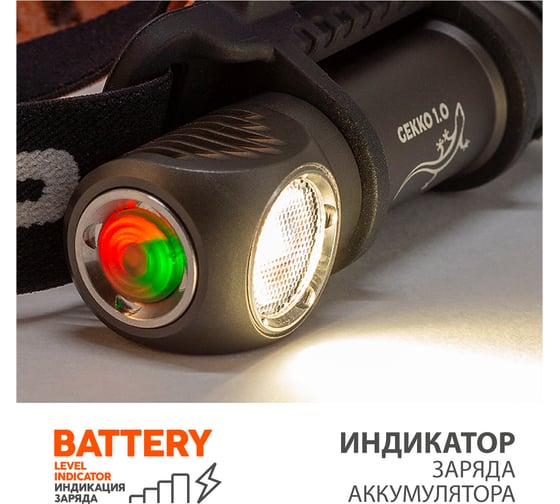 Налобный фонарь ЯРКИЙ ЛУЧ YLP GEKKO 1.0 Samsung LH351D HI-CRI max900лм 4606400106326