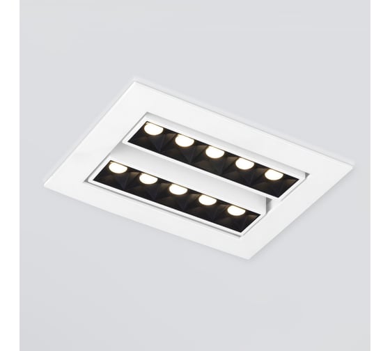 Встраиваемый светильник Elektrostandard 9923 LED 20W 4200K белый черный a052482
