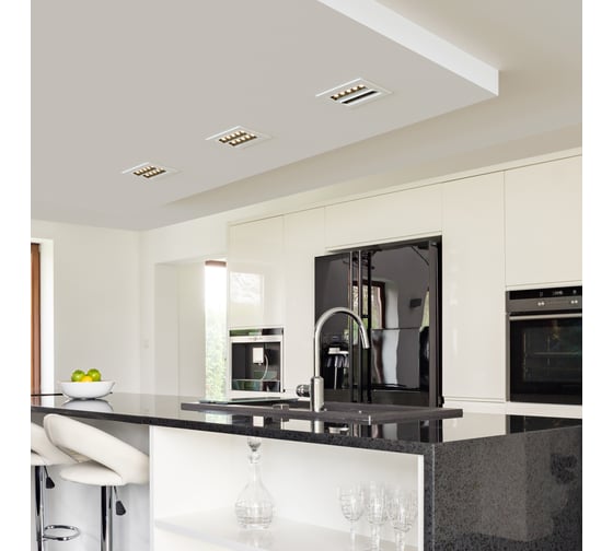 Встраиваемый светильник Elektrostandard 9923 LED 20W 4200K белый черный a052482