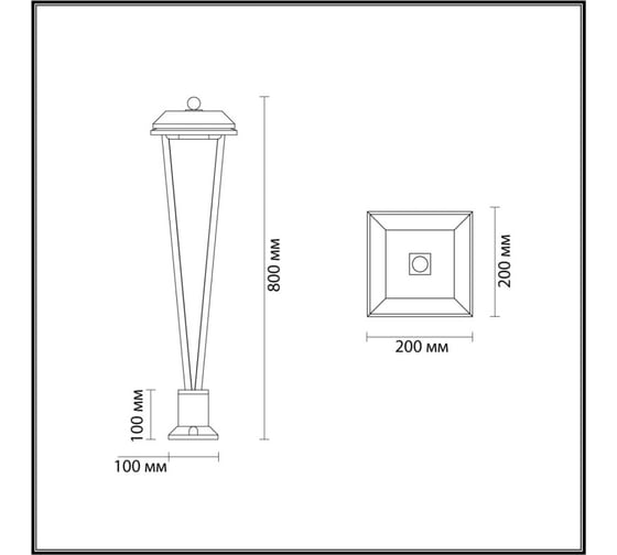 Уличный светильник ODEON LIGHT LED12W BEARITZ 6655/12GL 6655/12GL3