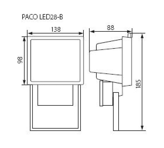 Светодиодный прожектор KANLUX PACO LED28-W/ 7621