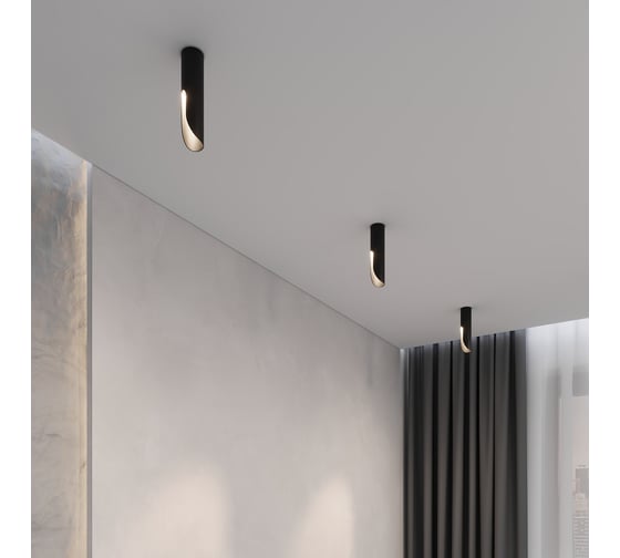 Светильник потолочный светодиодный Elektrostandard Apex 7W 3000K 25113/LED черный a068287