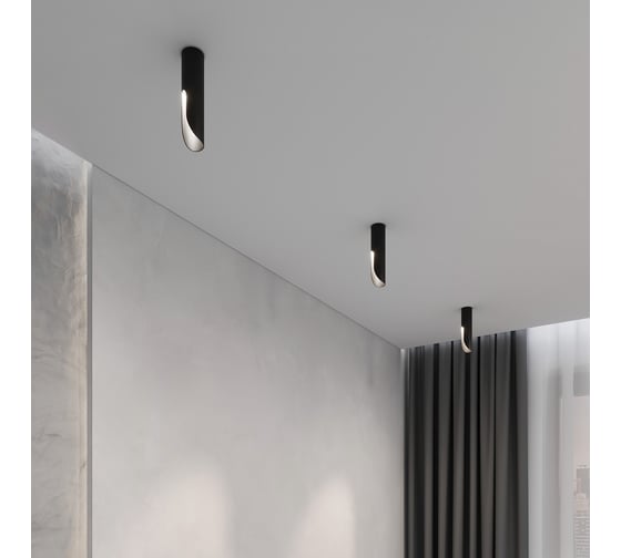 Светильник потолочный светодиодный Elektrostandard Apex 7W 4000K 25113/LED черный a068286