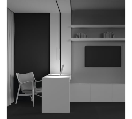 Трековый подвесной светильник MAYTONI Skim LED 3W Черно-белый TR191-1-3W3K-M-BW