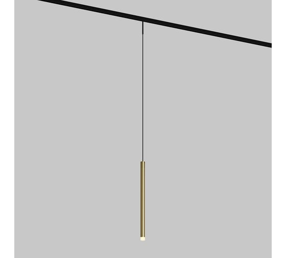 Трековый подвесной светильник MAYTONI Skim LED 3W Черный и Латунь TR191-1-3W2.7K-M-BBS 1